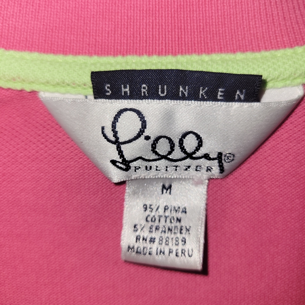 Lilly Pulitzer Vibrant Pink Short Sleeve Polo - Picture 2 of 7